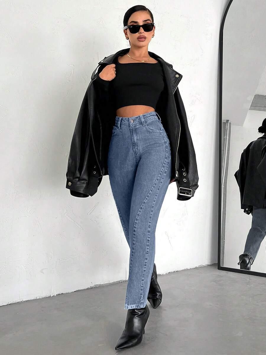 spodnie jeans prosta nogawka