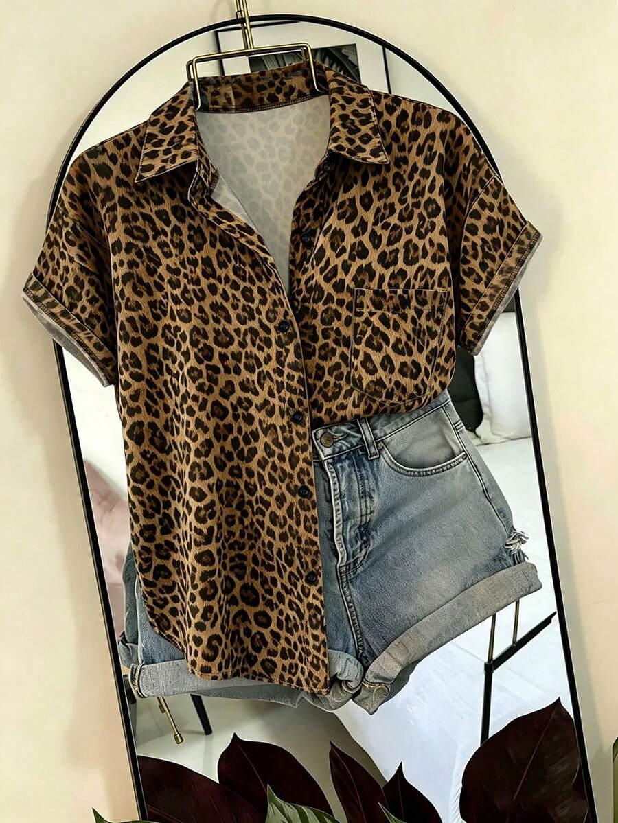 koszula krótki rękaw animal print