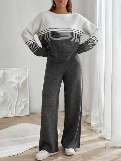 KOMPLET Sweter SPODNIE 