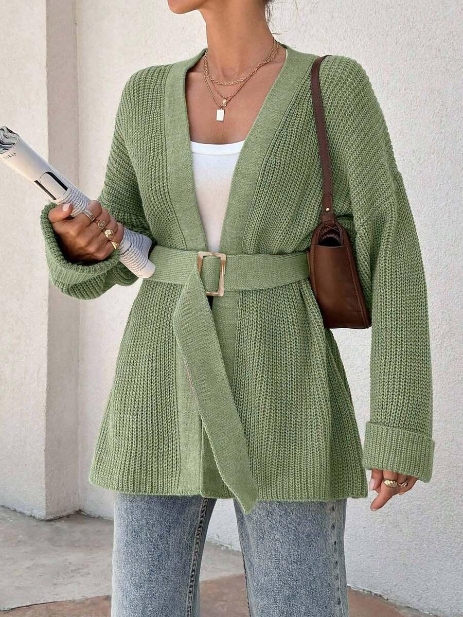 zielony sweter kardigan