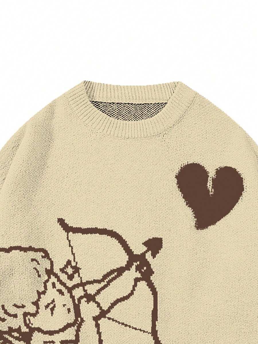 beżowy sweter wzór