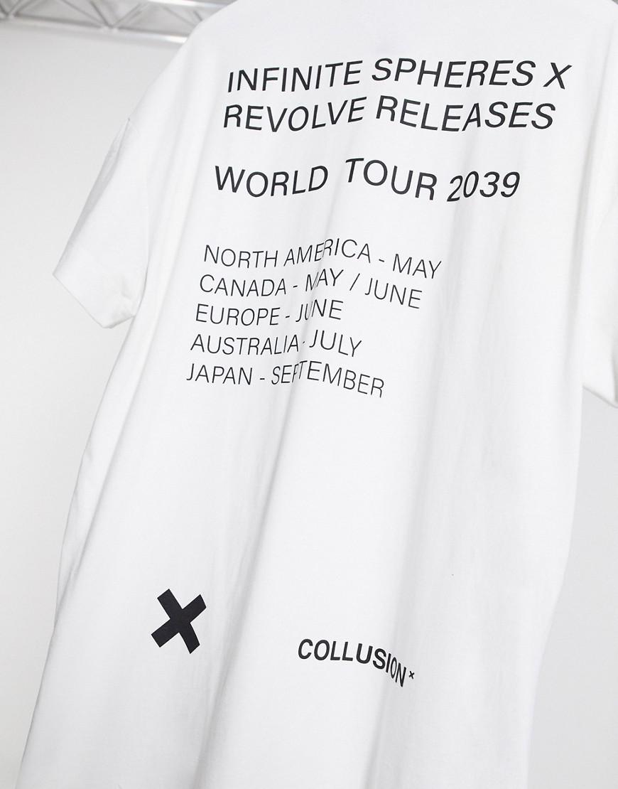 biały t-shirt nadruk 