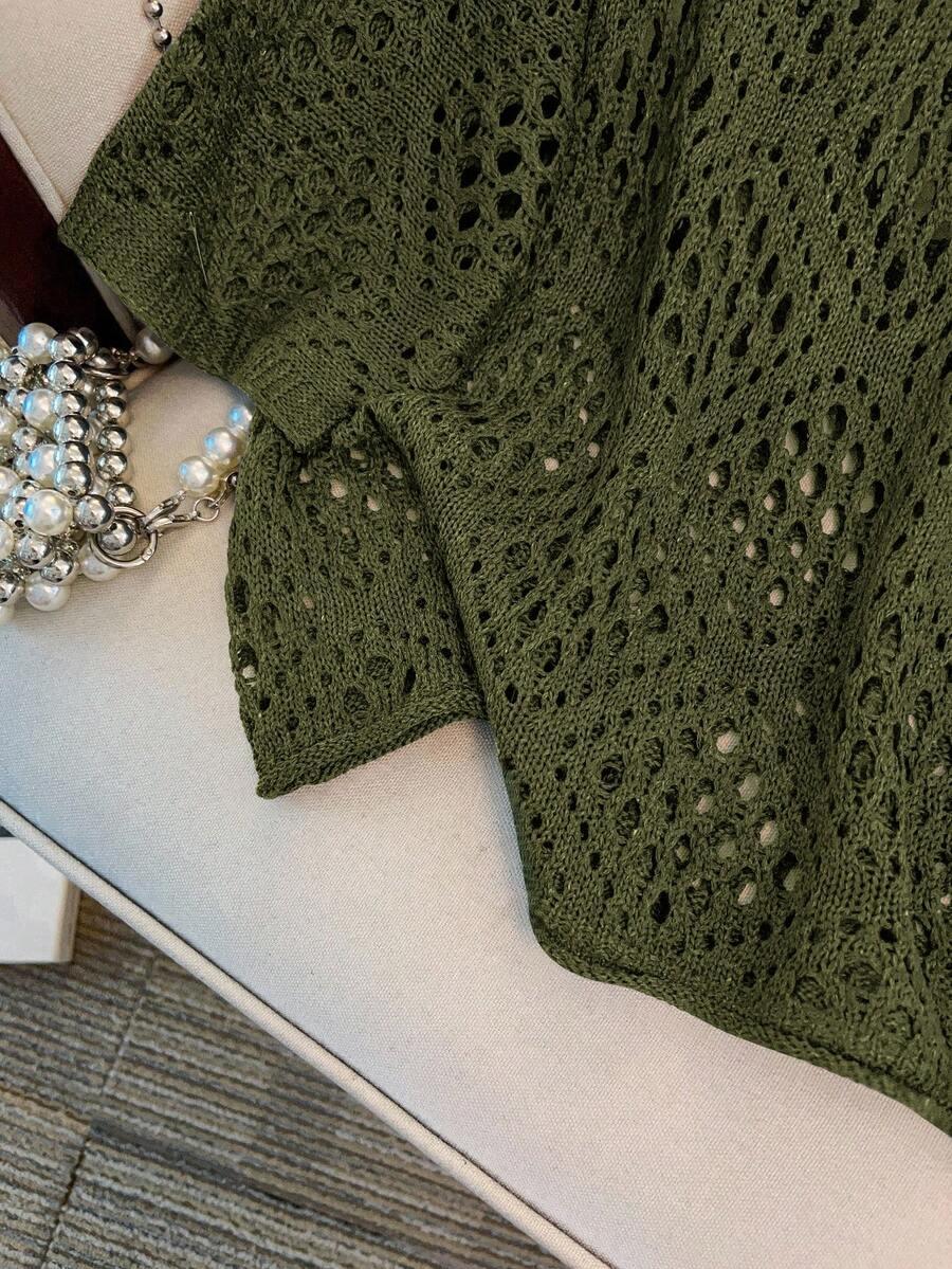 zielony sweter v-neck