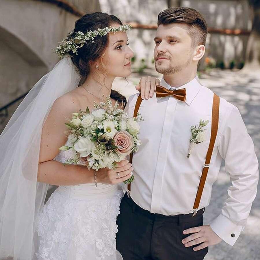 brązowe szelki do spodni