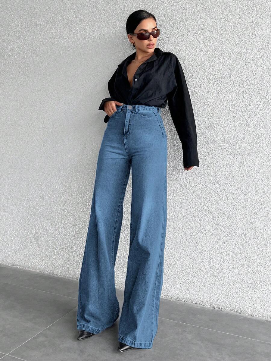 ROZSZERZANE SPODNIE JEANS