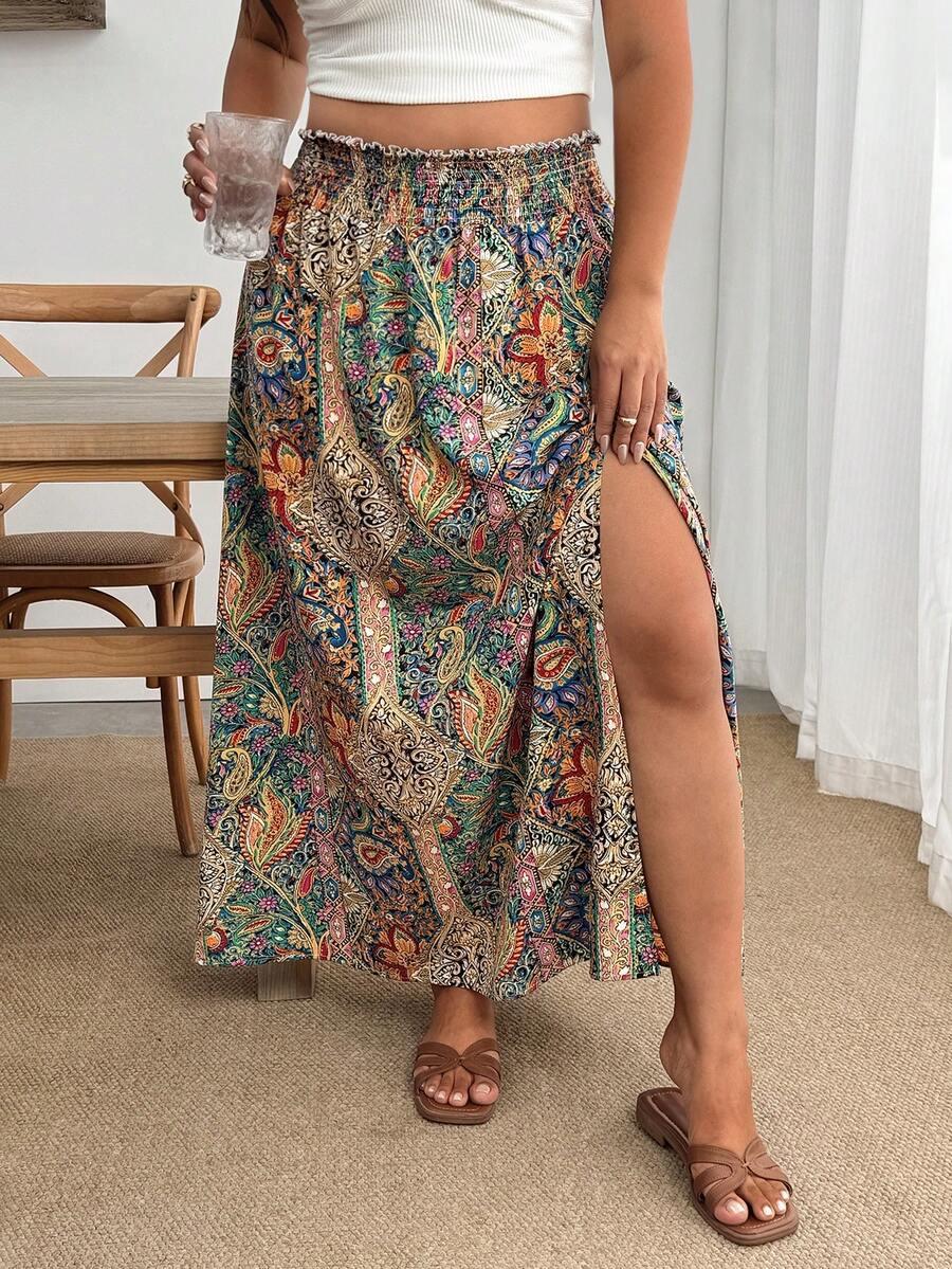 Maxi spódnica print