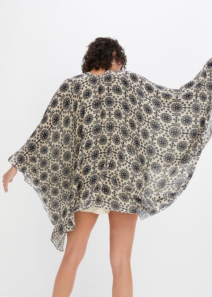 WZORZYSTE PONCHO DAMSKIE 