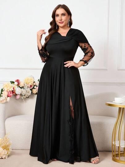 CZARNA MAXI SUKIENKA
