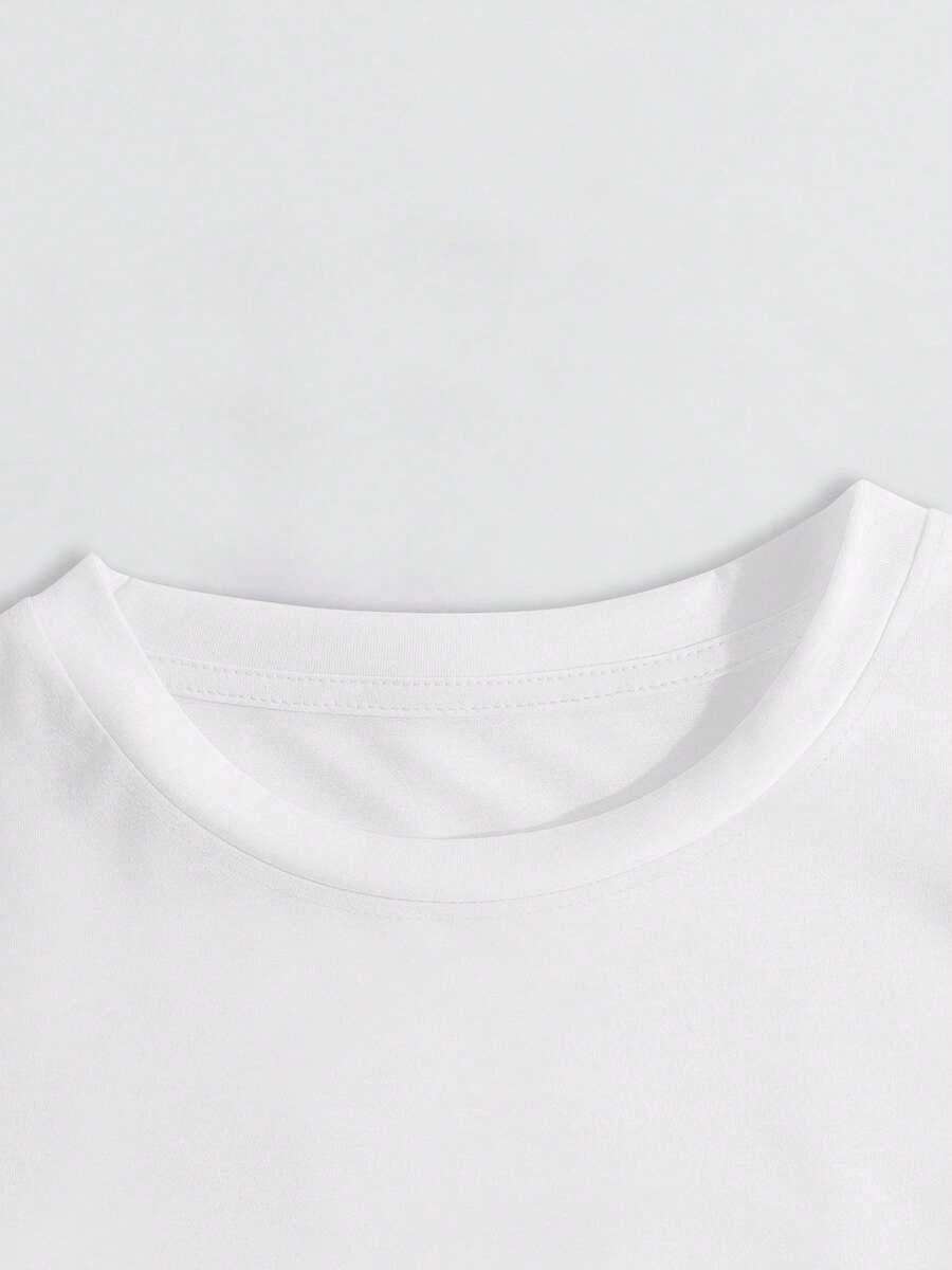 BIAŁY T-SHIRT PRINT