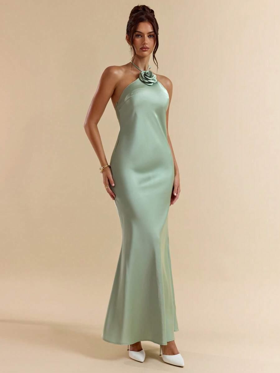 zielona sukienka maxi