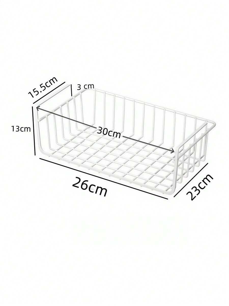 biały metalowy kosz organizer