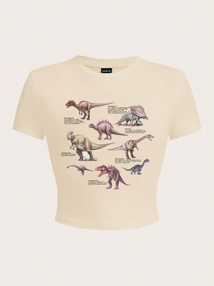 krótki top dinozaury