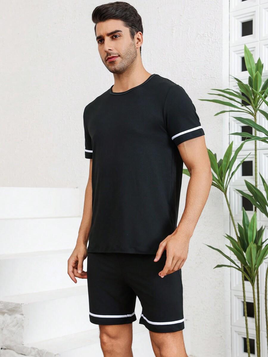 DWUCZĘŚCIOWY KOMPLET KONTRAST SPODENKI T-SHIRT