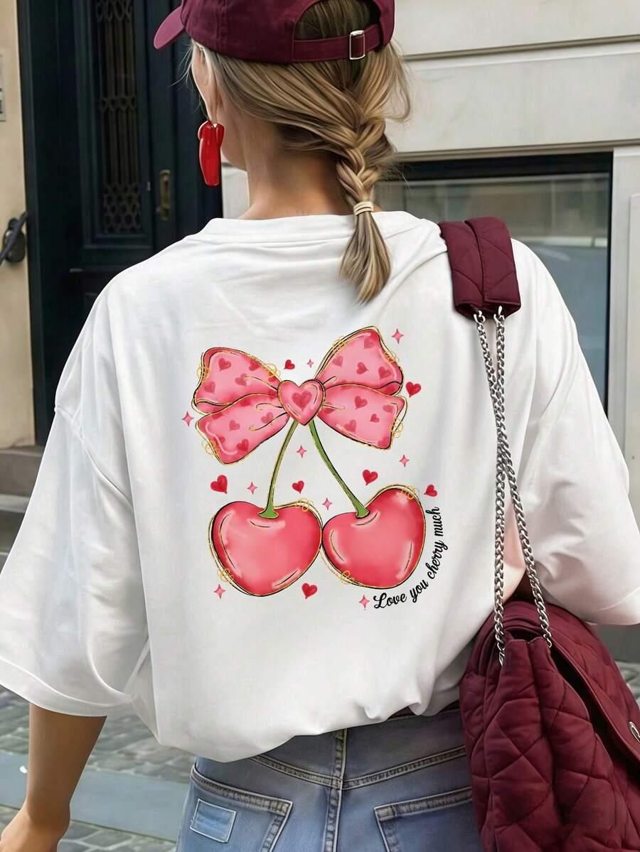 BIAŁY T-SHIRT NADRUK