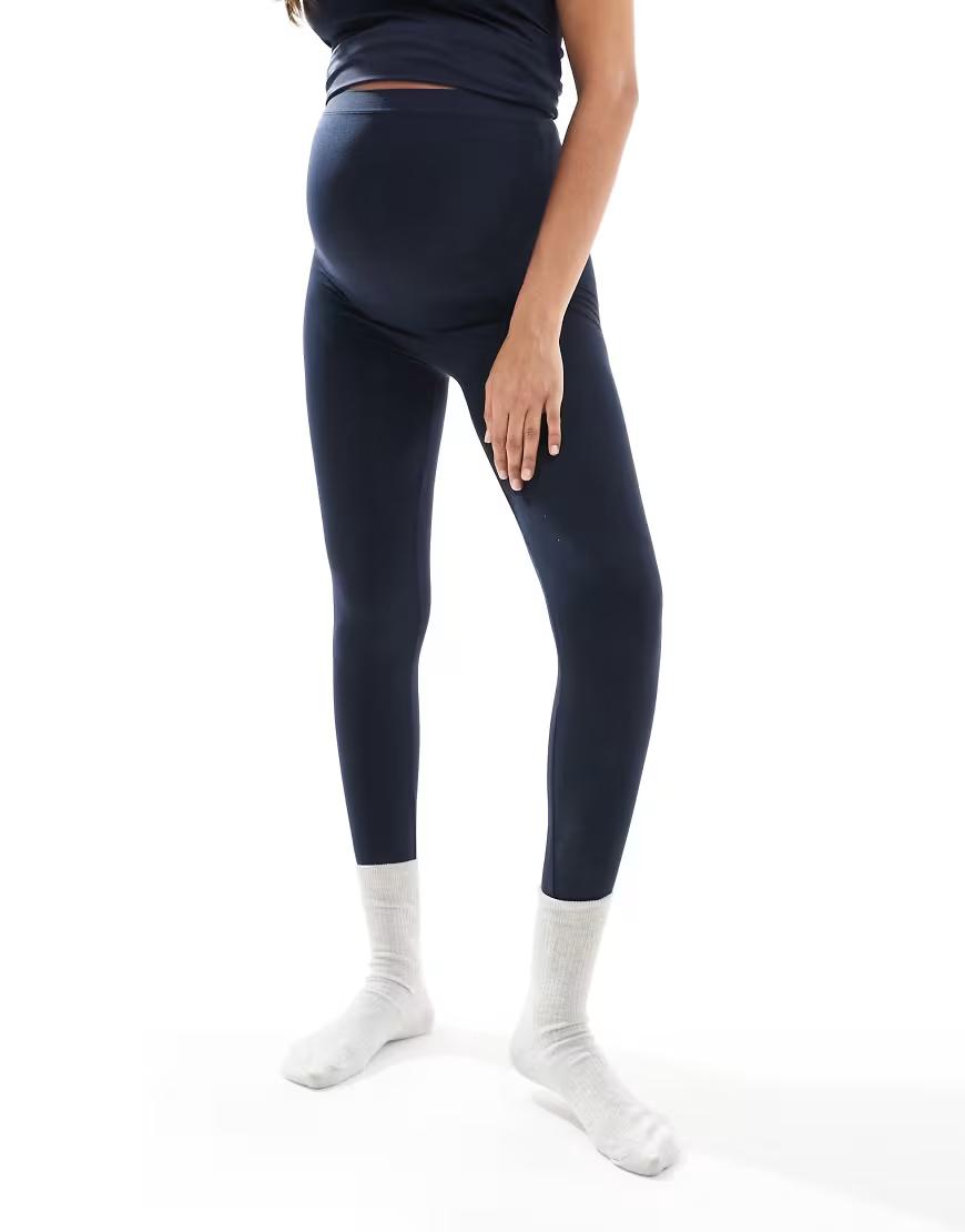 NIEBIESKIE CIĄŻOWE LEGGINSY