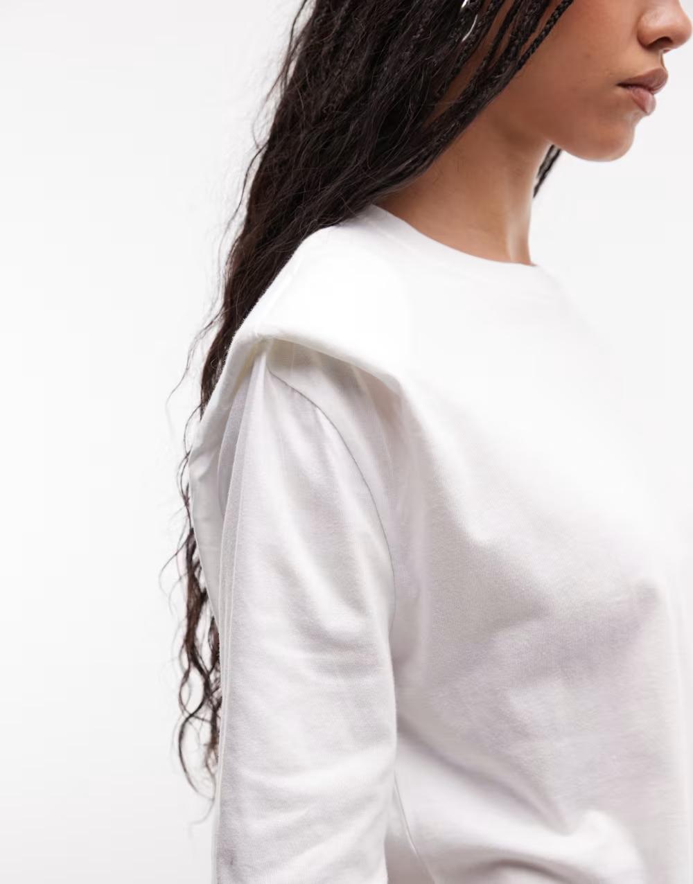 BIAŁy BAWEŁNIANY T-SHIRT