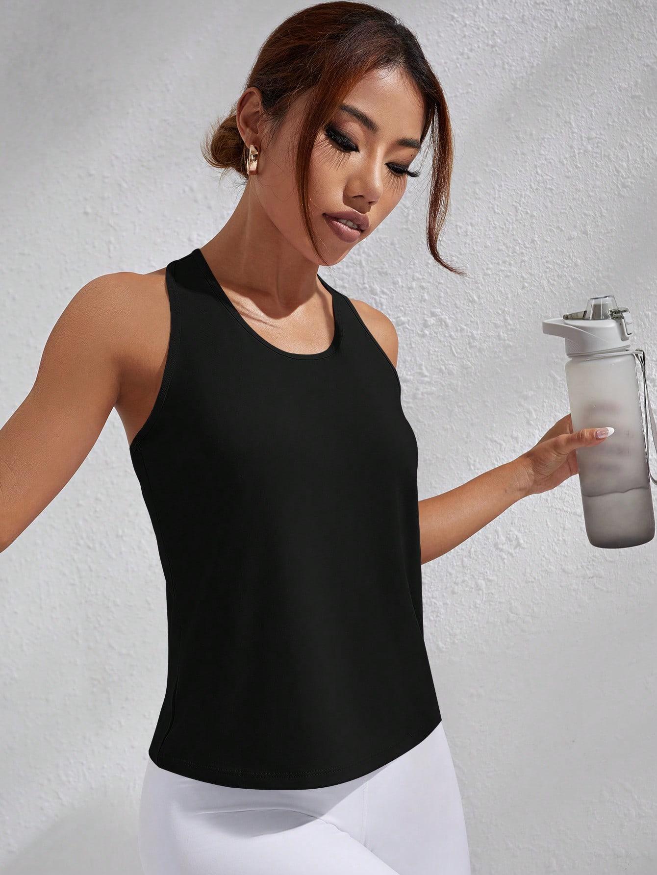 czarny sportowy top