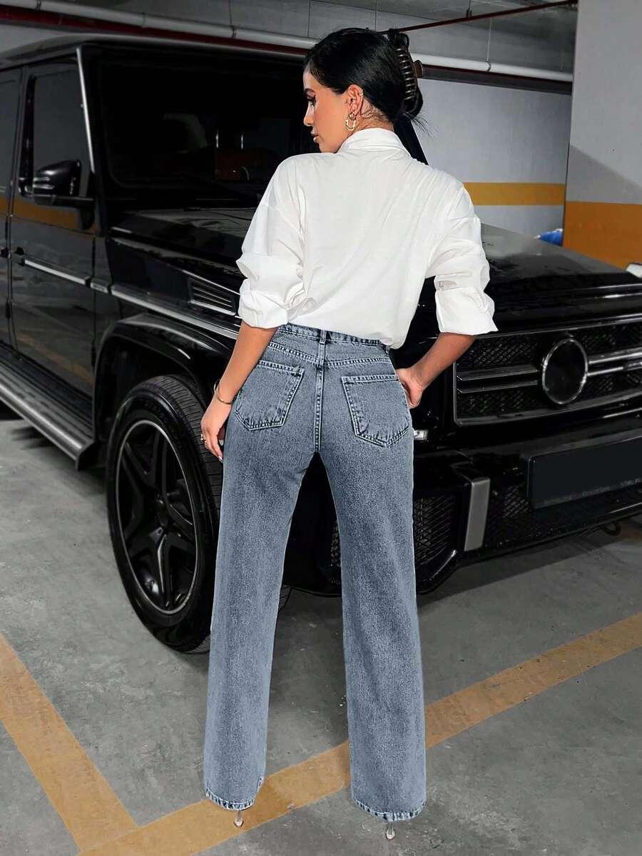 NIEBIESKIE SPODNIE JEANS
