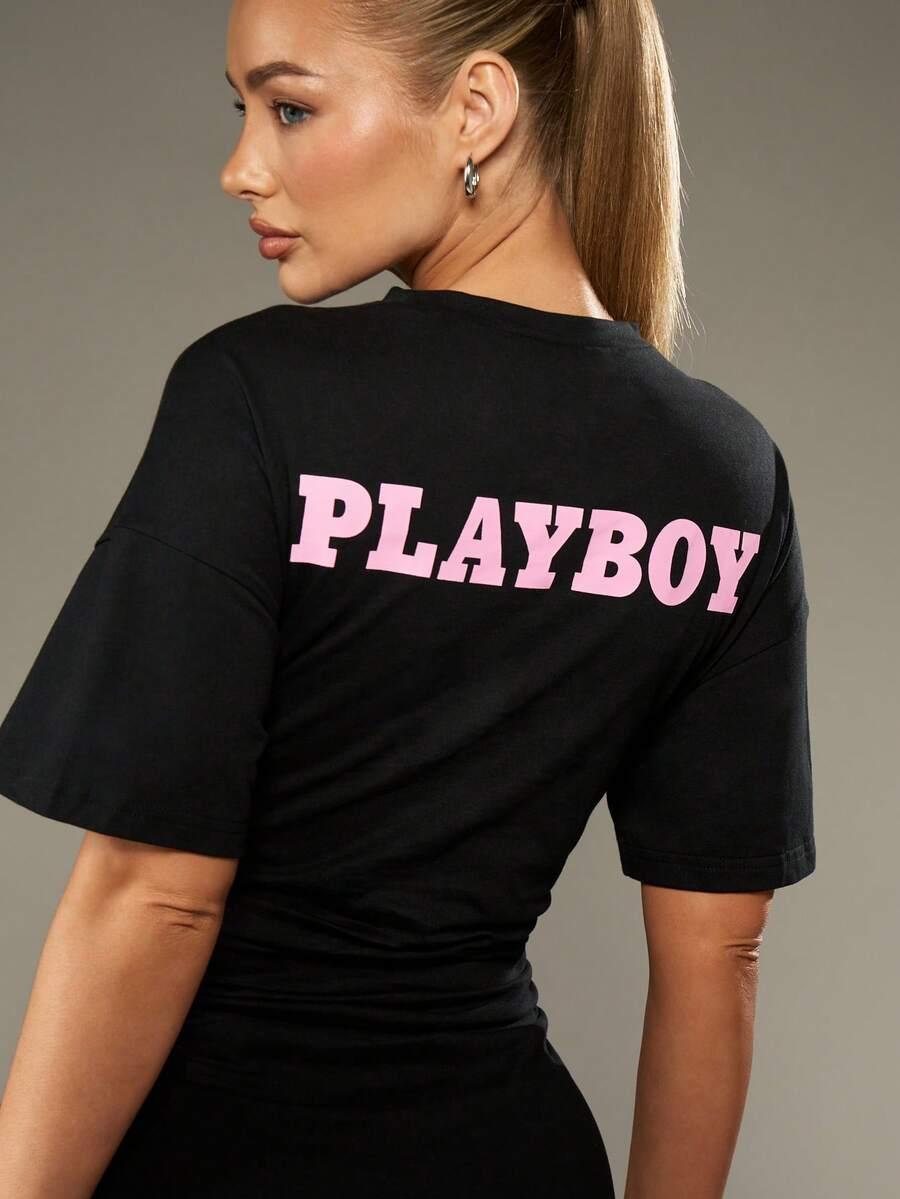 CZARNA MINI SUKIENKA PLAYBOY