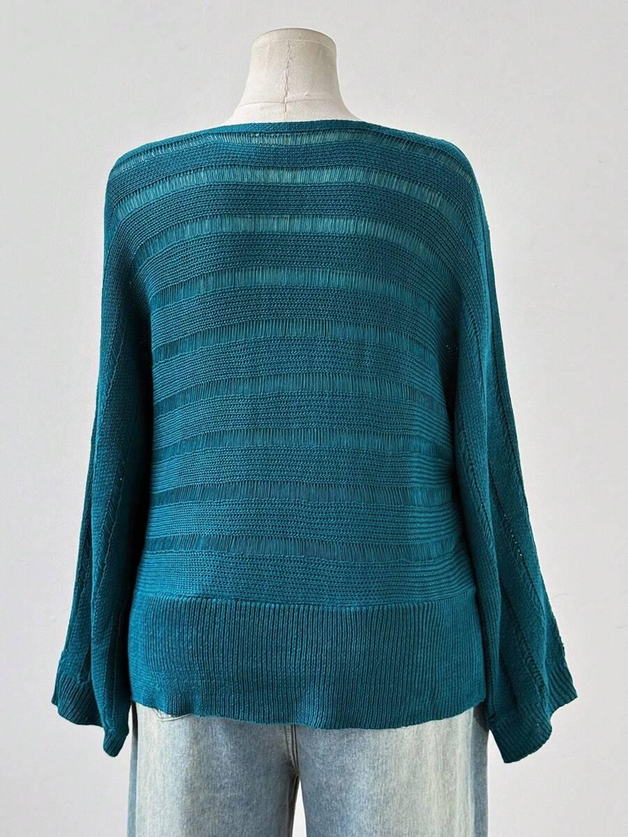 DZIANINOWY SWETER PASKI