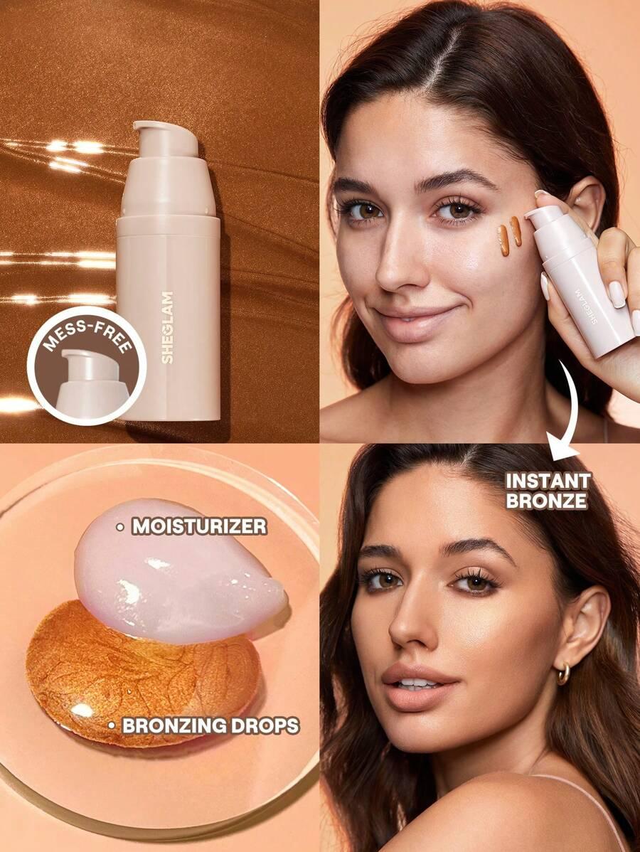 krople brązujące do twarzy deep caramel