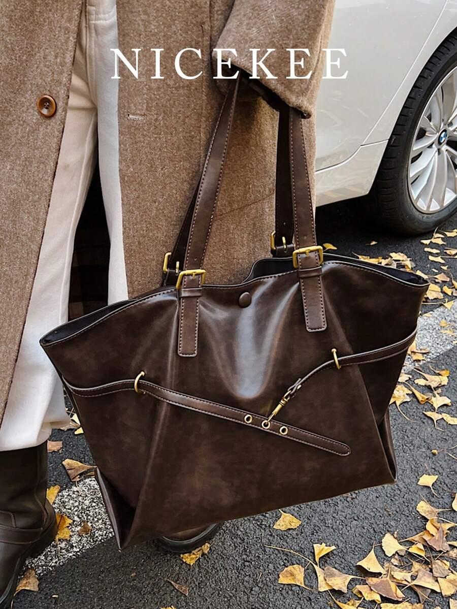BRĄZOWA TOREBKA SHOPPER
