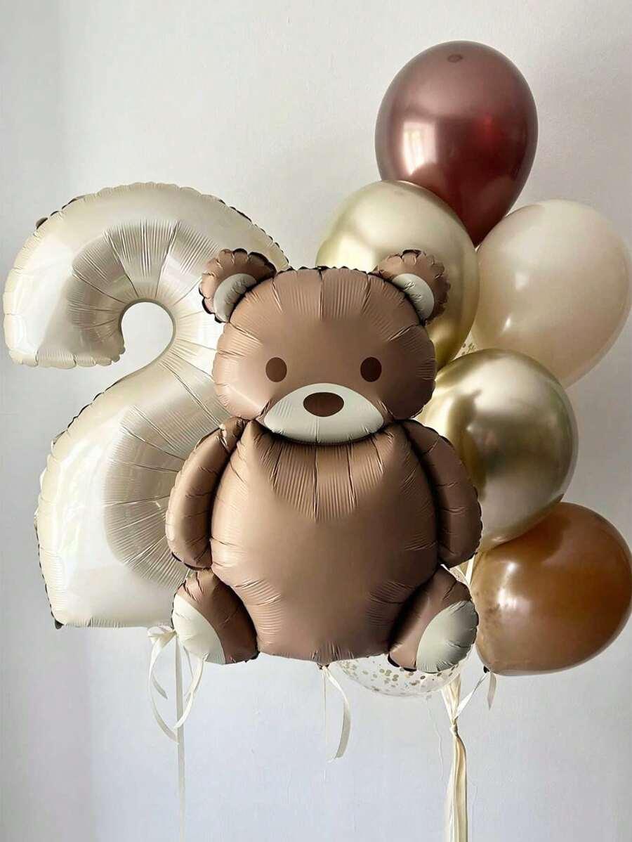balon miś cyfra 0