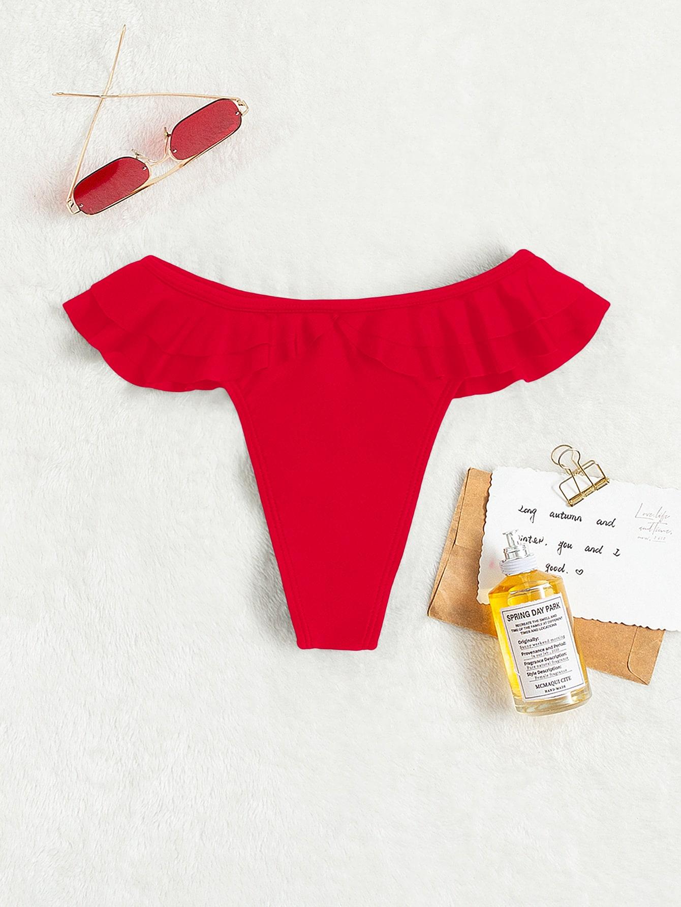 dół od bikini stringi falbanki