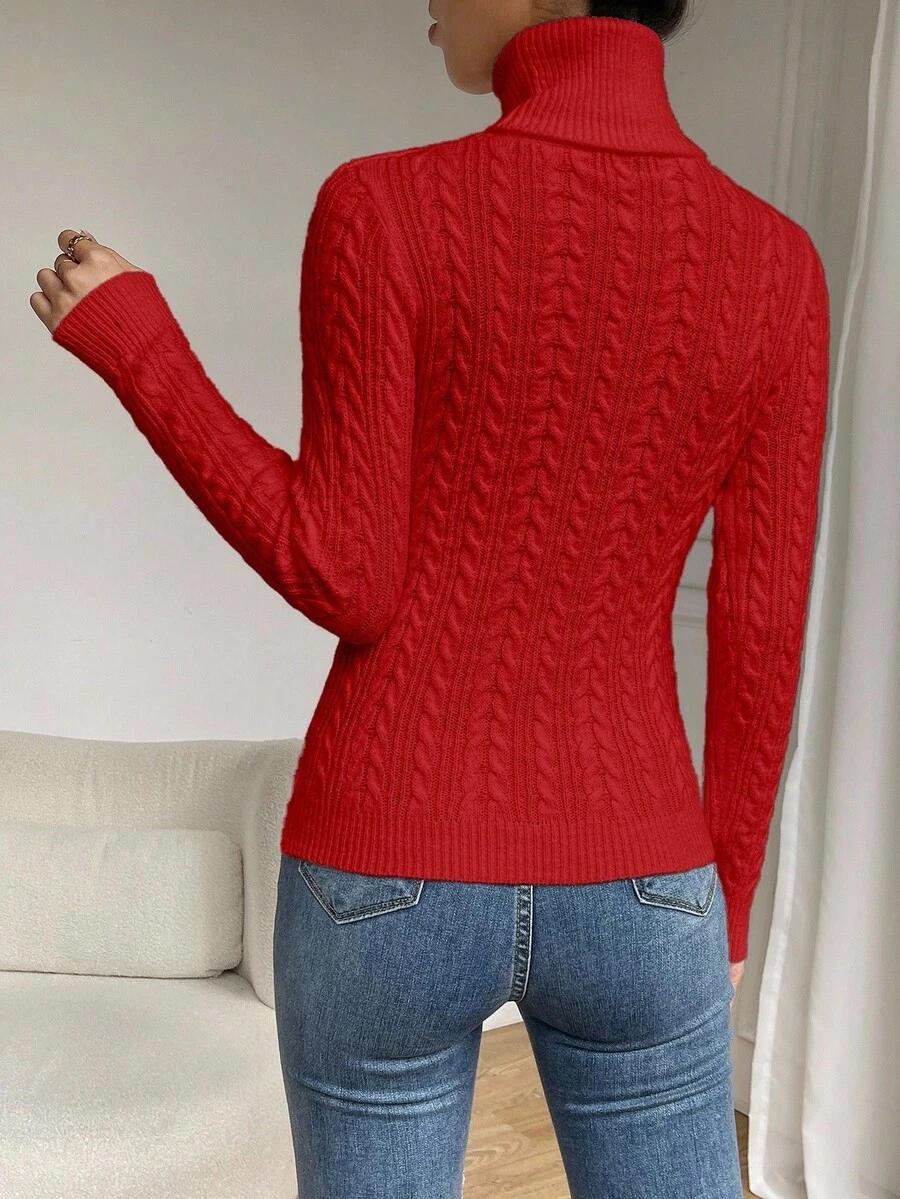 czerwony sweter golf
