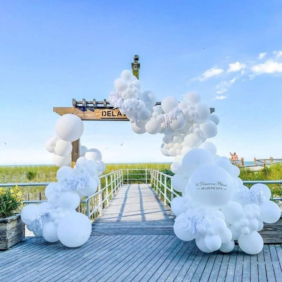 biały balon lateksowy 10szt.