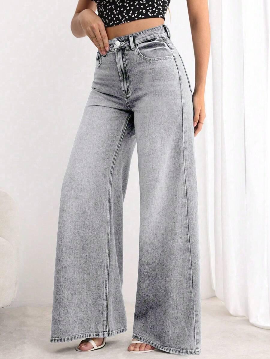 szare spodnie jeans