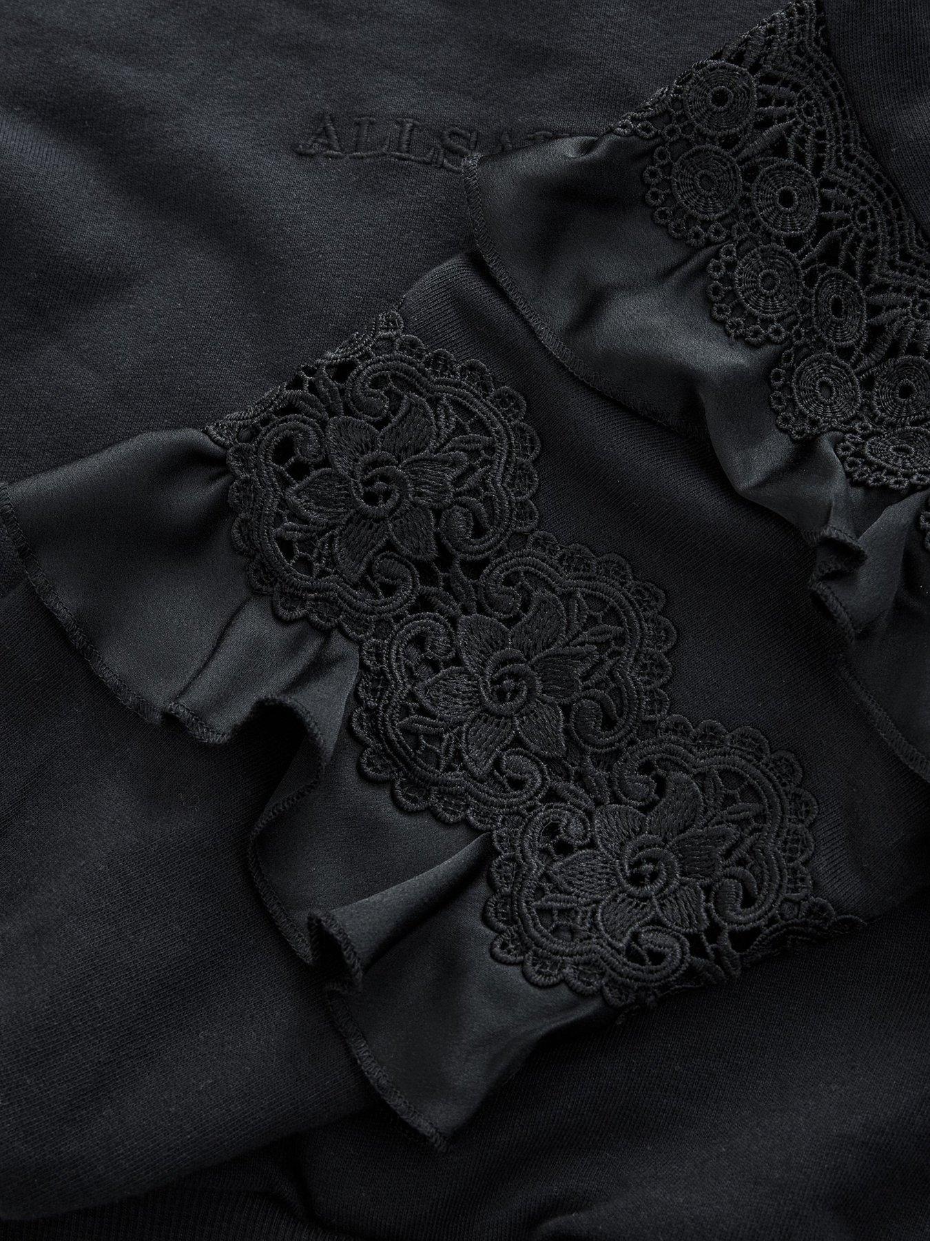 ALLSAINTS DZIEWCZĘCA BLUZA Z OZDOBNYMI RĘKAWAMI 10-11Y
