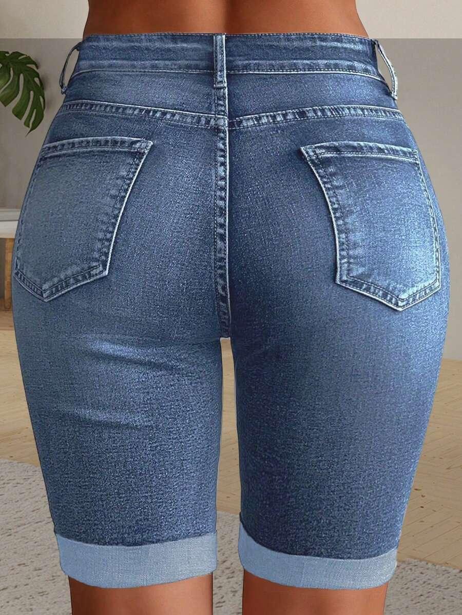 NIEBIESKIE SPODENKI JEANS
