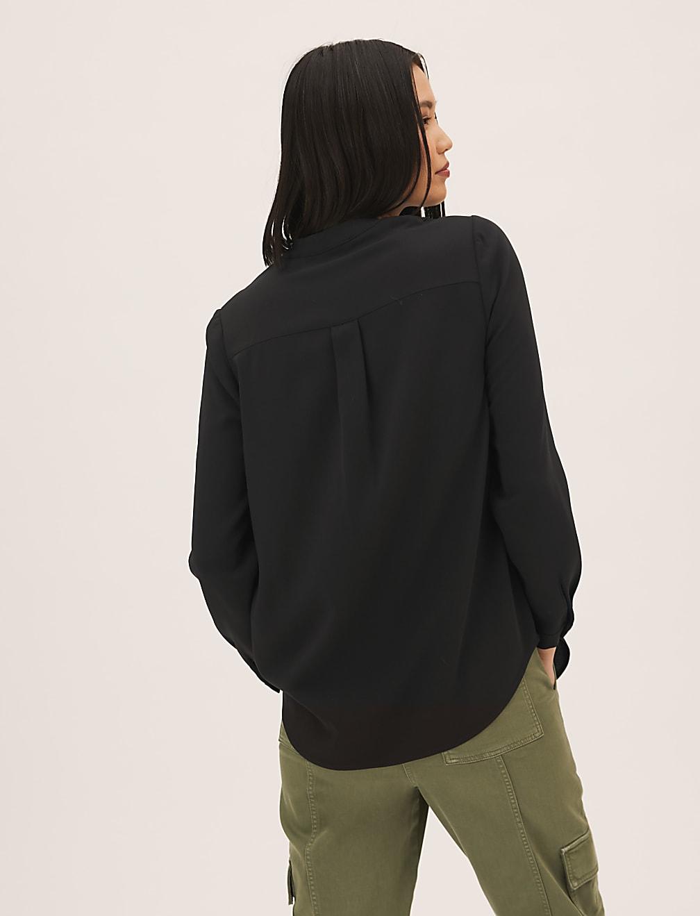 czarna koszula casual T43-4980-Y0