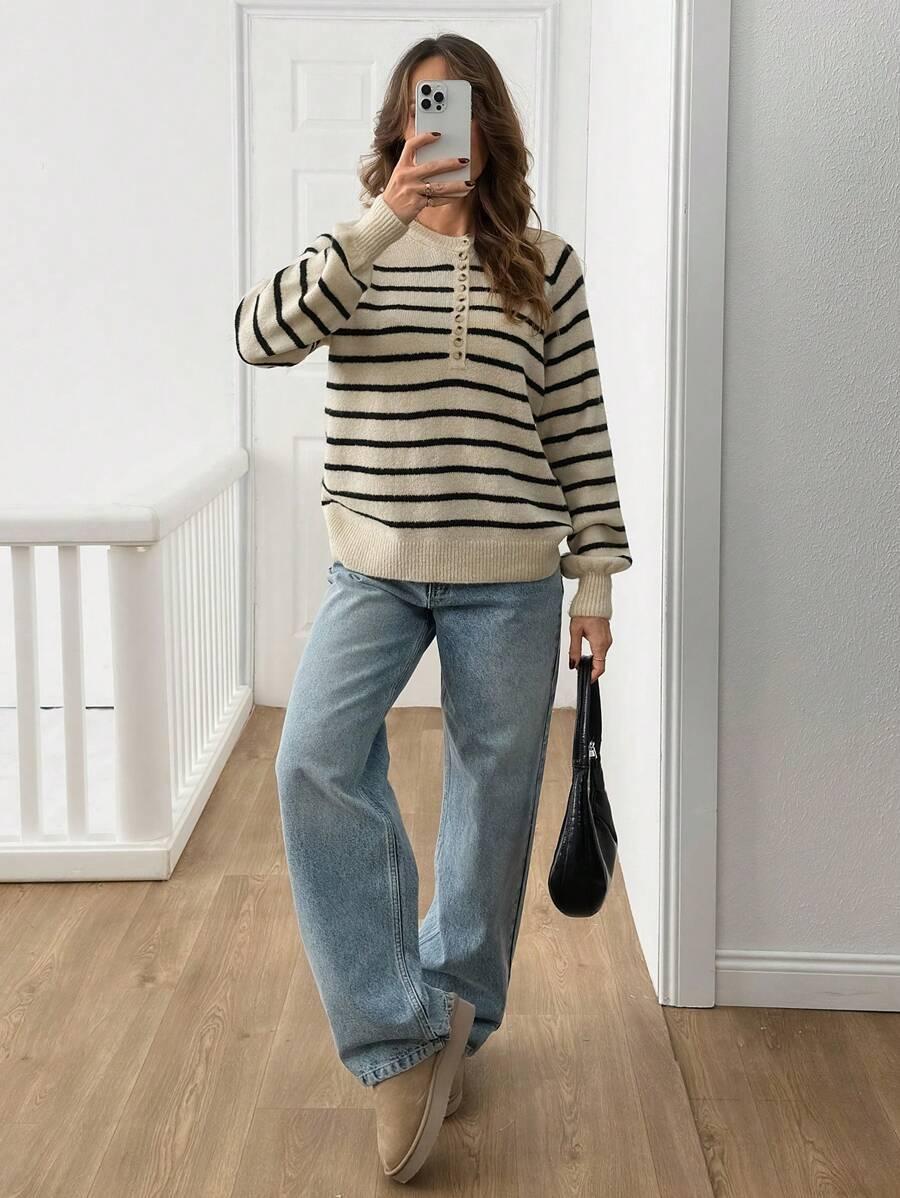 SWETER DAMSKI OKRĄGŁY DEKOLT