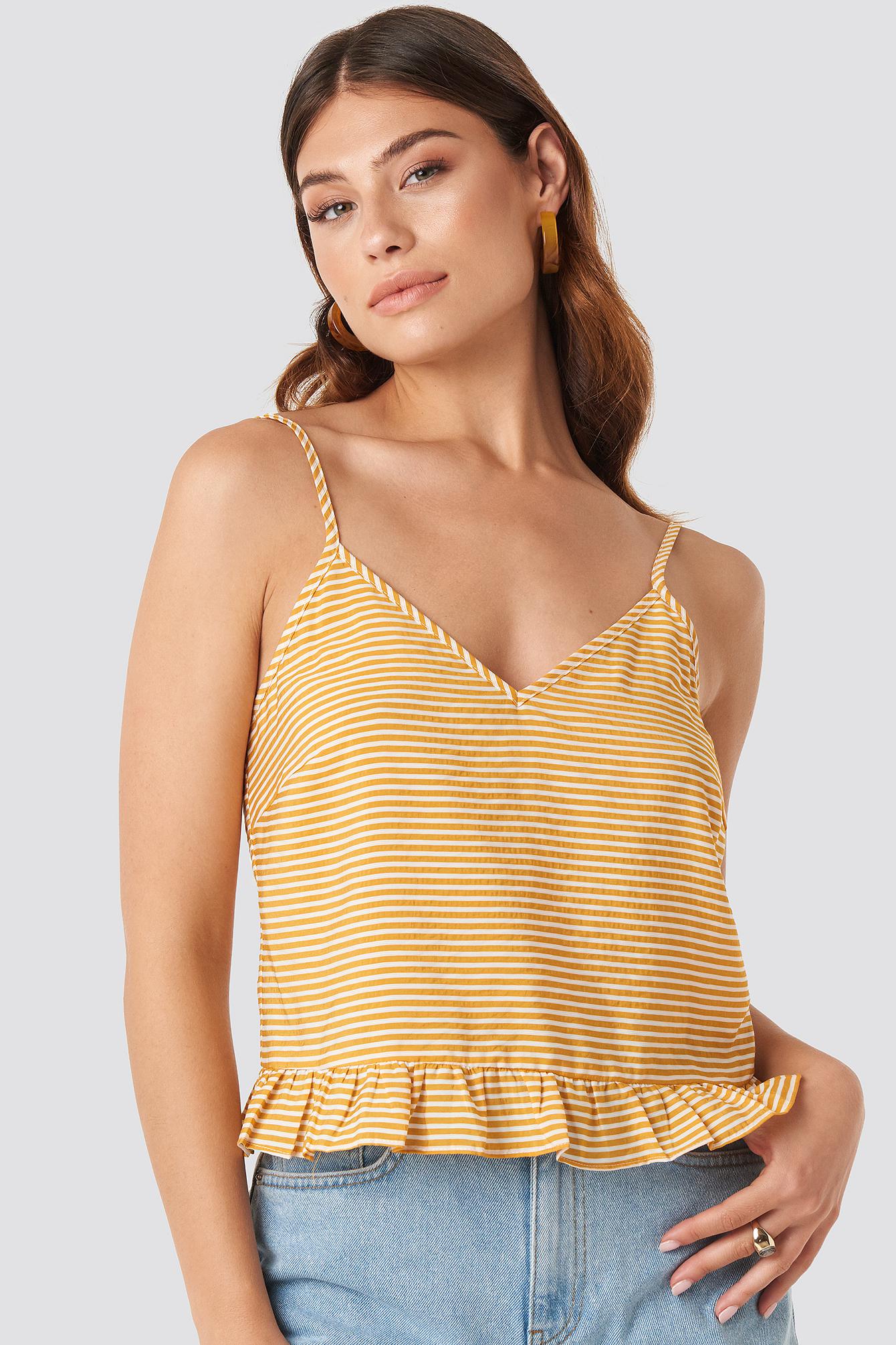 top na ramiączkach v-neck print 