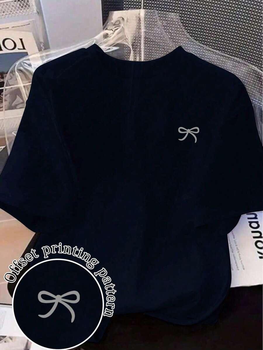 GRANATOWY T-SHIRT BASIC