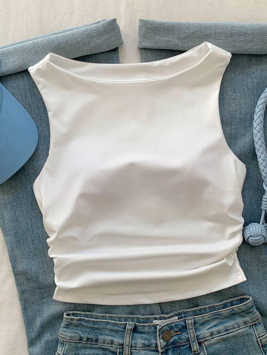 biały top casual 