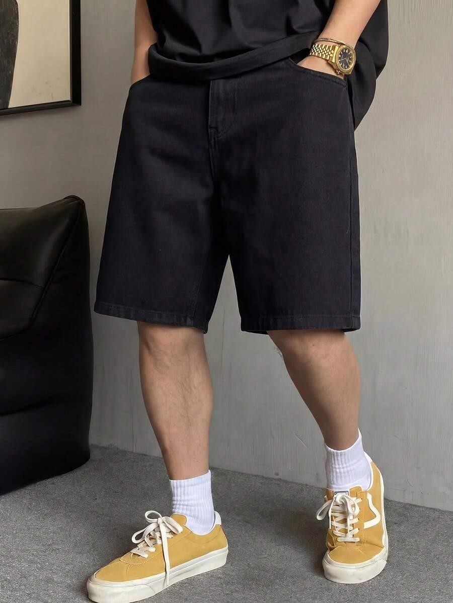 czarne spodenki jeans