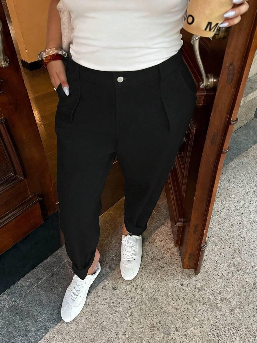 CZARNE SPODNIE JEANS