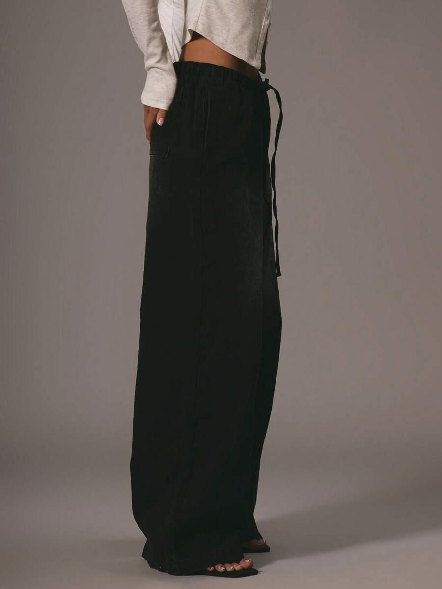 CZARNE SPODNIE JEANS