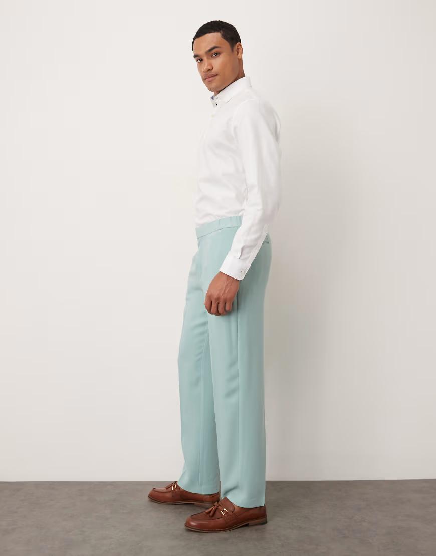 ZIELONE ELEGANCKIE SPODNIE