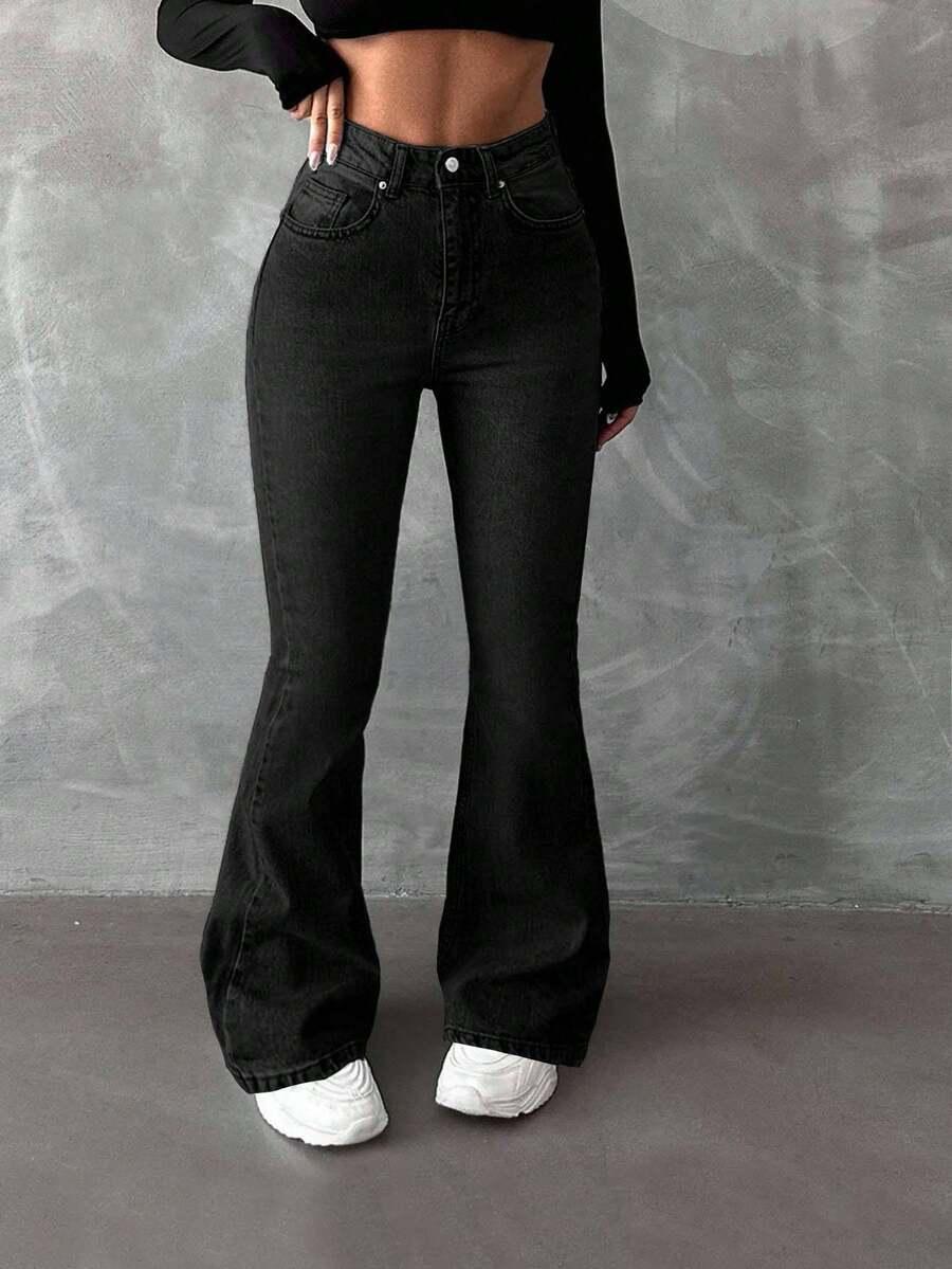 CZARNE SPODNIE JEANS