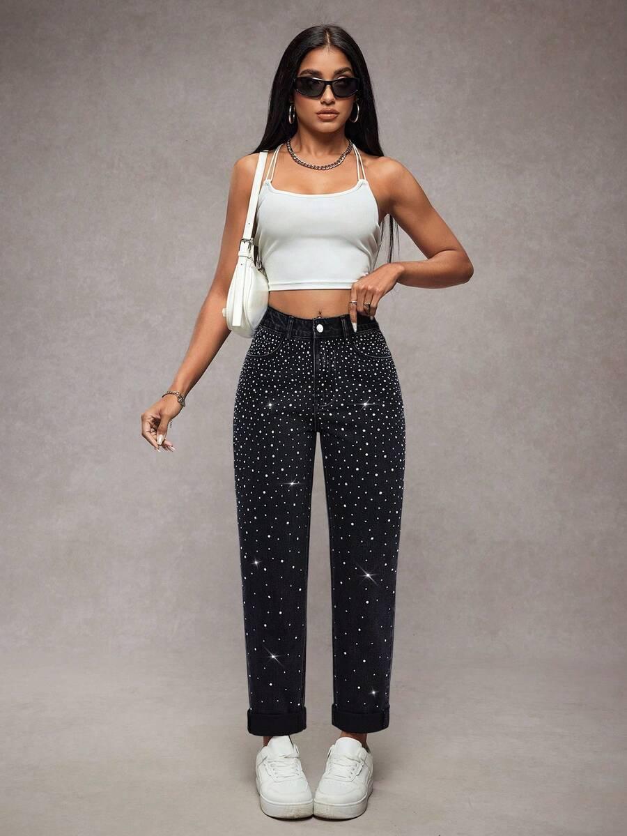 spodnie jeans zdobienia