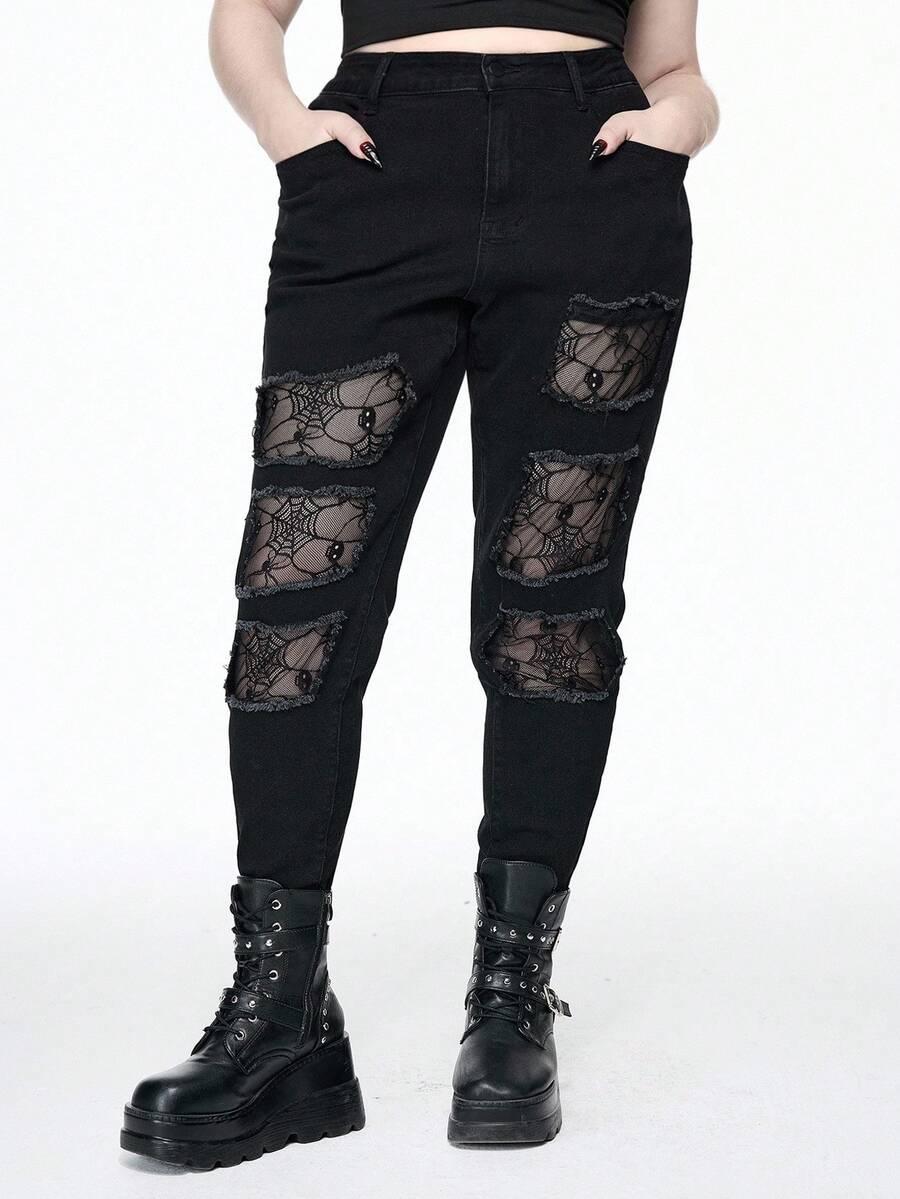 czarne spodnie jeans