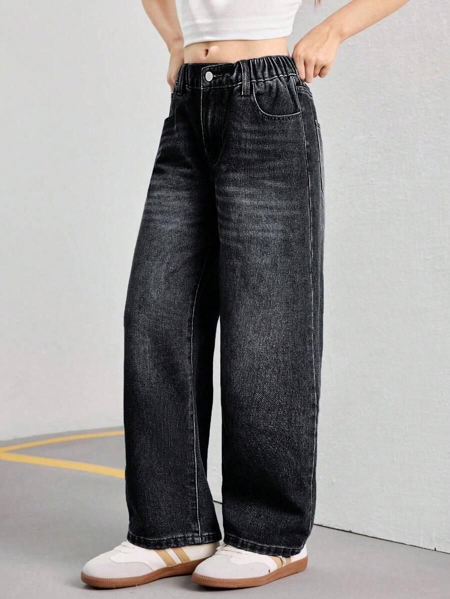 CZARNE SPODNIE JEANS
