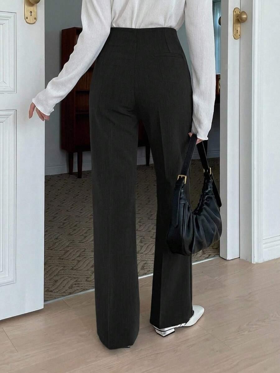 CZARNE ELEGANCKIE SPODNIE