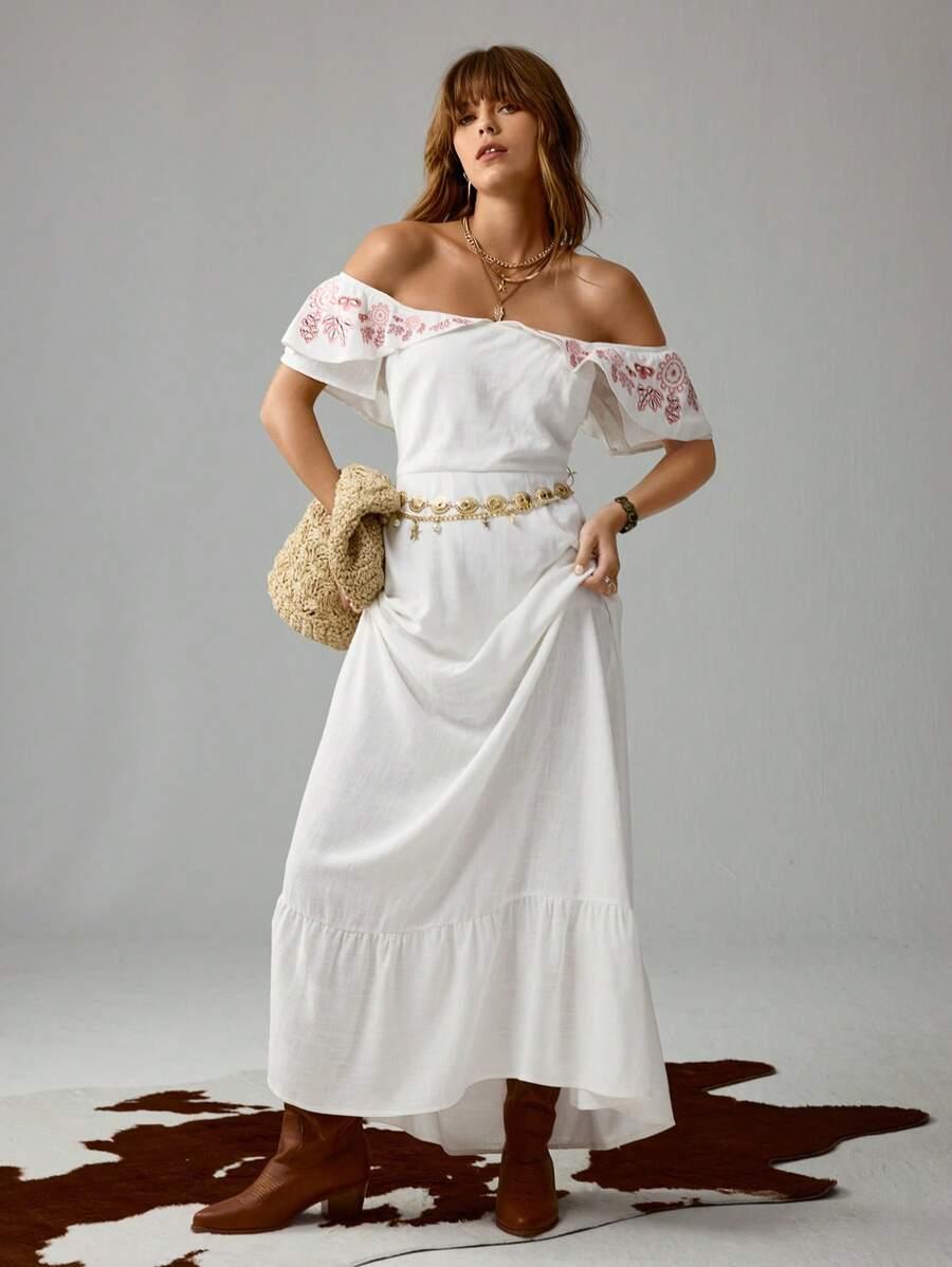 SUKIENKA HAFTOWANA BOHO