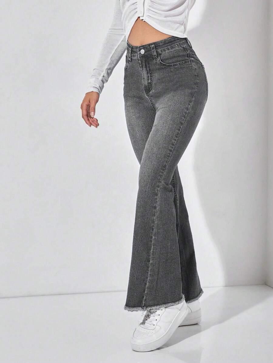 szare spodnie jeans 