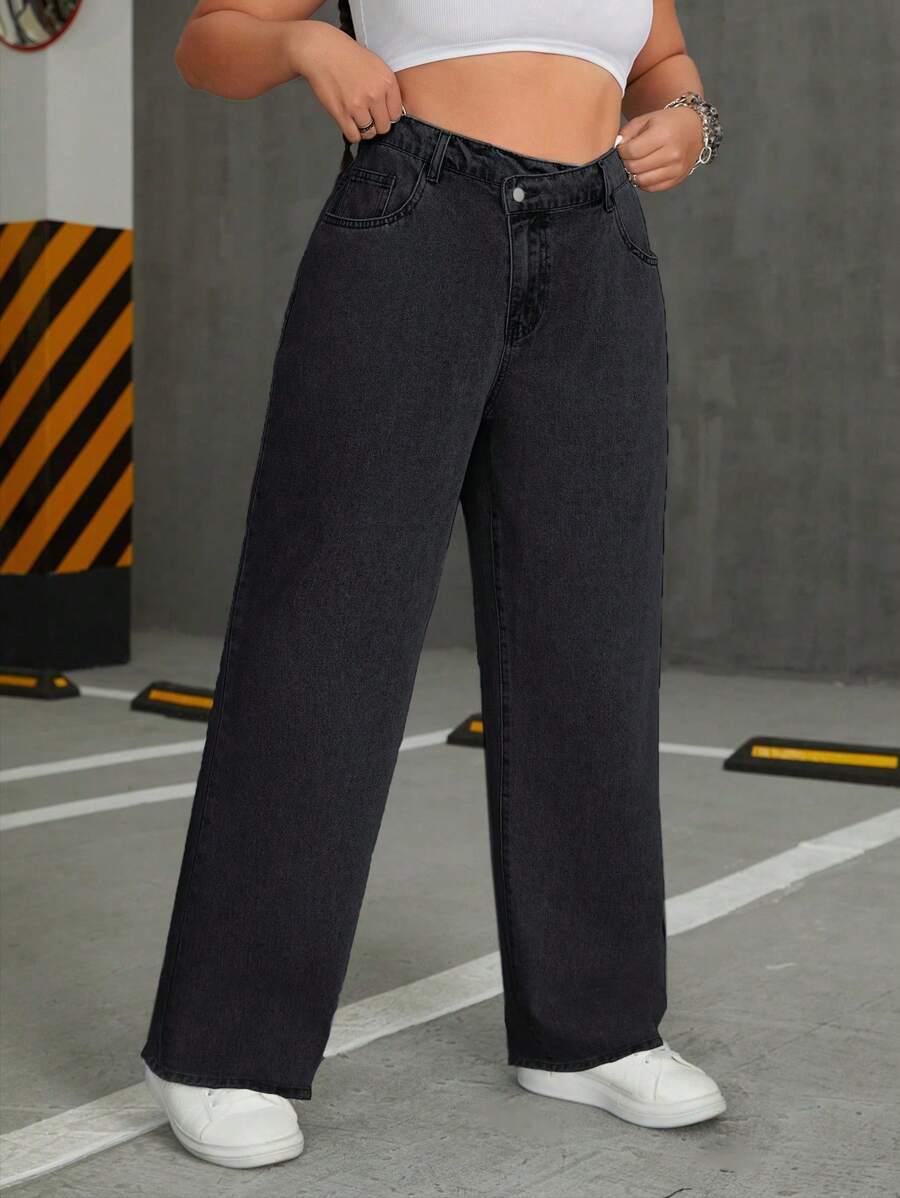 CZARNE SPODNIE JEANS